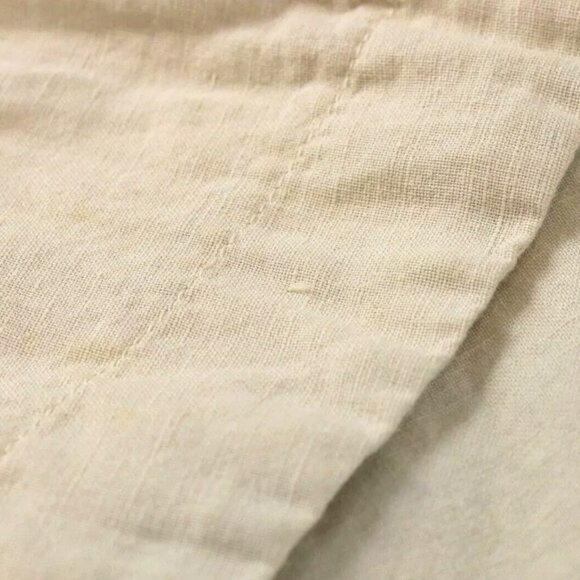 Prairie Underground S Ivory Open Quilted Cotton Hemp Lagenlook Cardigan Smock - Picture 5 of 5